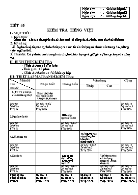 Đề kiểm tra Tiếng việt lớp 6 - Năm học 2016-2017 - Trường THCS Phúc Sơn